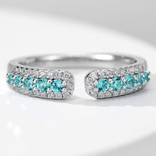Half Gemstone Open Row Ring | Silver Ring