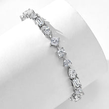 Small Multi-cut Gemstone Bracelet | Silver Bracelet