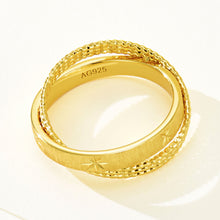 Star Engraved Layered Ring | Silver Ring