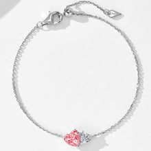 Two Color Heart Bracelet | Silver Bracelet