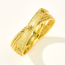Star Engraved Layered Ring | Silver Ring