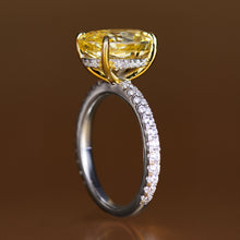 Oval-Cut Yellow Gemstone Ring | Silver Ring