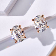 Simple Oval-Shaped Studs | Silver Earrings