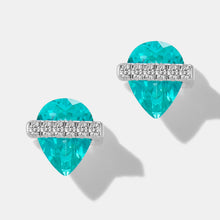 Water Droplet Paraiba Earrings | Silver Earrings