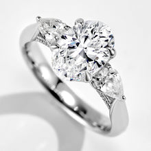 Vintage Oval Three-stone Gemstone Ring | Silver Ring