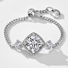 Chic Moissanite Chain Pull Ring | Silver Ring