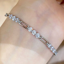Hollow Three Stone Clasp Bracelet | Silver Bracelet