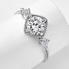 Chic Moissanite Chain Pull Ring | Silver Ring
