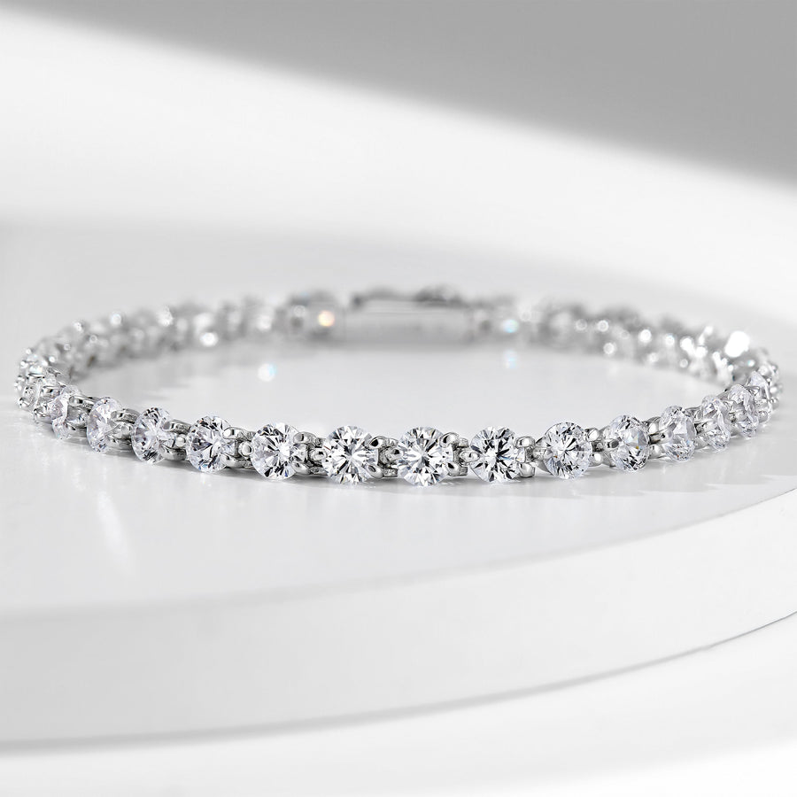 Three-prong Gemstone Bracelet | Silver Bracelet