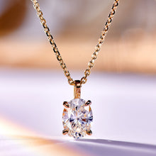 Oval-Cut Zirconia Clavicle Chain | Silver Necklace