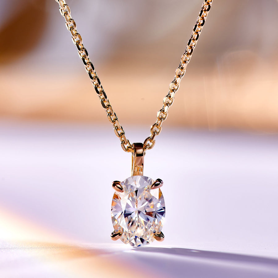 Oval-Cut Zirconia Clavicle Chain | Silver Necklace