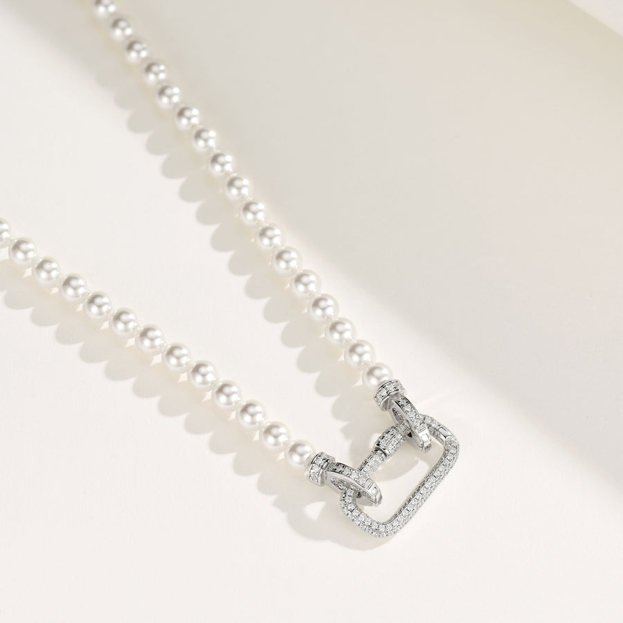 Pearl Strand Necklace With Universal Clasp | Silver Necklace