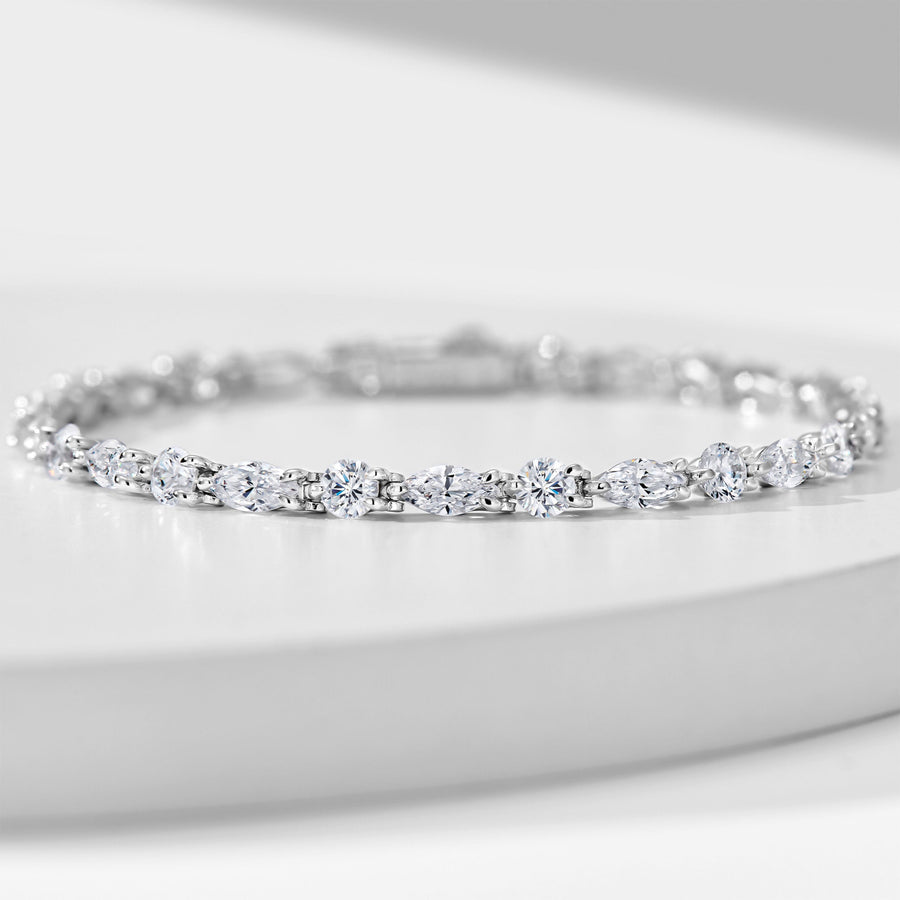 Marquise Gemstone Bracelet | Silver Bracelet