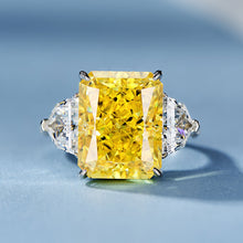 11ct Luxury Yellow Gem Ring | Silver Ring