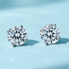 Classic 4-Prong Round-Cut Studs | Silver Earrings