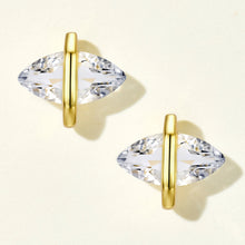 White Crystal Marquise Earrings | Silver Earrings