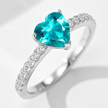 Paraiba Heart Ring | Silver Ring