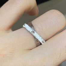 Star Engraved Layered Ring | Silver Ring