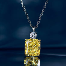 Luxury Yellow Gemstone Pendant | Silver Necklace