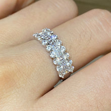 Sparkling T-Cut Half-Hoop Ring | Silver Ring