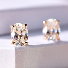 Simple Oval-Shaped Studs | Silver Earrings