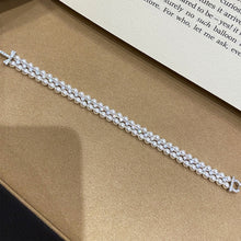 4mm Double-Row Pearl Bracelet | Silver Bracelet