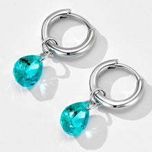 Paraiba Teardrop Earrings | Silver Earrings