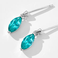 Paraiba Marquise Tassel Earrings | Silver Earrings