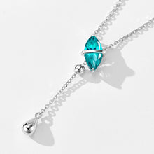 Marquise Y-Shaped Tassel Necklace | Silver Necklace