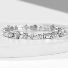 Small Multi-cut Gemstone Bracelet | Silver Bracelet