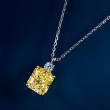 Luxury Yellow Gemstone Pendant | Silver Necklace