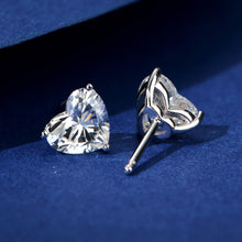 Romantic Heart Studs | Silver Earrings