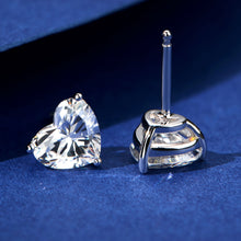 Romantic Heart Studs | Silver Earrings