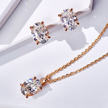 Oval-Cut Zirconia Clavicle Chain | Silver Necklace