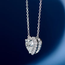 Heart-Shaped Micropavé Pendant | Silver Necklace