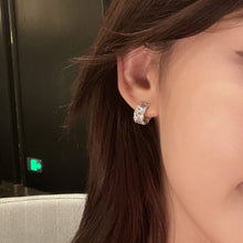 Emerald Cut Zirconia Stud Earrings | Silver Earrings