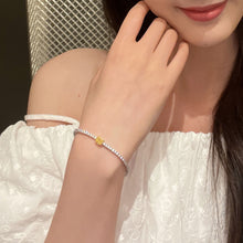 Cushion Cut Yellow Gemstone Bracelet | Silver Bracelet