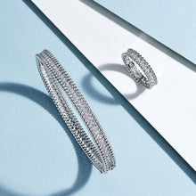 Beaded Edge Cuff Bracelet | Silver Bracelet