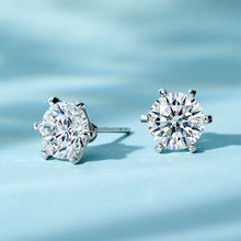 Classic 6-Prong Round-Cut Studs | Silver Earrings