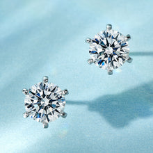 Classic 6-Prong Round-Cut Studs | Silver Earrings