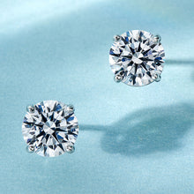 Classic 4-Prong Round-Cut Studs | Silver Earrings