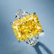 11ct Luxury Yellow Gem Ring | Silver Ring
