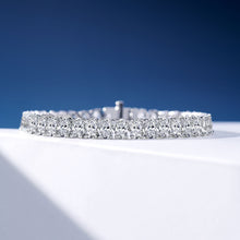 Dazzling Oval-cut Tennis Silver Bracelet