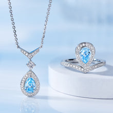 Blue Gemstone Pendant | Silver Necklace