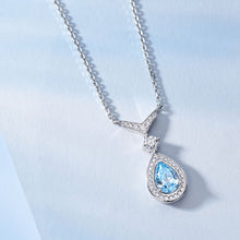 Blue Gemstone Pendant | Silver Necklace