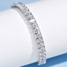 Dazzling Oval-cut Tennis Silver Bracelet