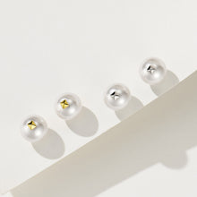 8mm Simple Pearl Stud Earrings | Silver Earrings