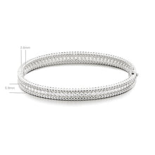 Beaded Edge Cuff Bracelet | Silver Bracelet