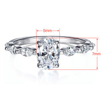 Shining Oval Cut Ring | Silver Ring