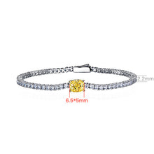 Cushion Cut Yellow Gemstone Bracelet | Silver Bracelet